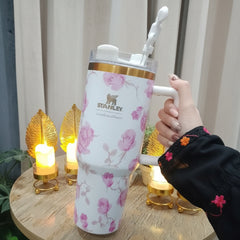 Stanley x Love Shack Fancy Quencher H2.0 Tumbler with "Free Straw, Lid, Cute Bow and Printed Gift Box"