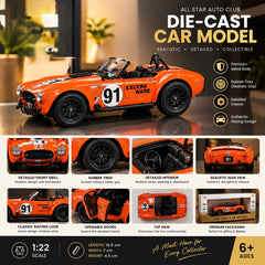🚗 1:22 Scale Die-Cast Car Model – Lights, Sound & Openable Doors