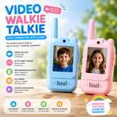 Kids Rechargeable Video Walkie Talkie with HD Camera (2-Piece Set) | Fun Video Calling Toy