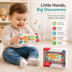 Huanger Baby Game Console Musical Toy | Interactive Lights, Sounds & Learning Controller for 18+ Months