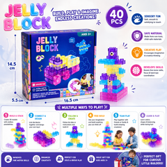 Jelly Block™ Sensory Building Set – 40 Pieces