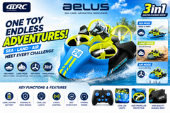🚀 3-in-1 AELUS RC Hovercraft – Sea • Land • Air