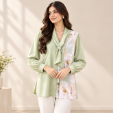 Elegant Floral Tie Blouse