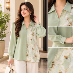 🌸 Premium Korean Fabric Floral Top