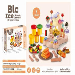 DIY Ice Cream Color Mud Toy with Sound Features