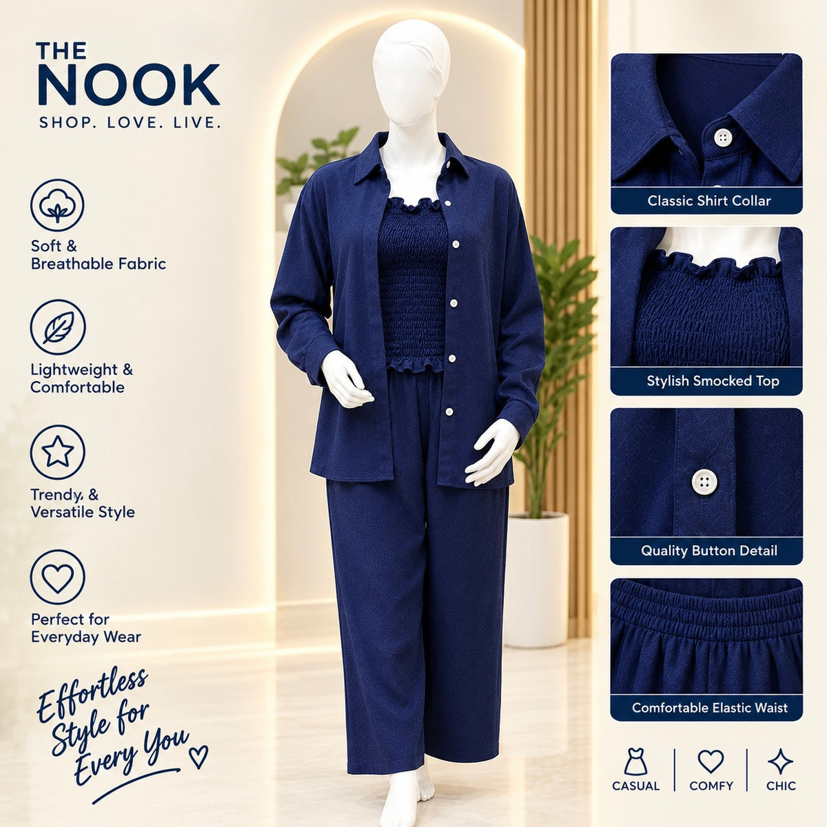 🌸Smocked Co-Ord Set — Effortless Style, Everyday Comfort