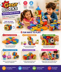 🧩 Gear Blocks 3-in-1 Puzzle Gears (88 PCS)
