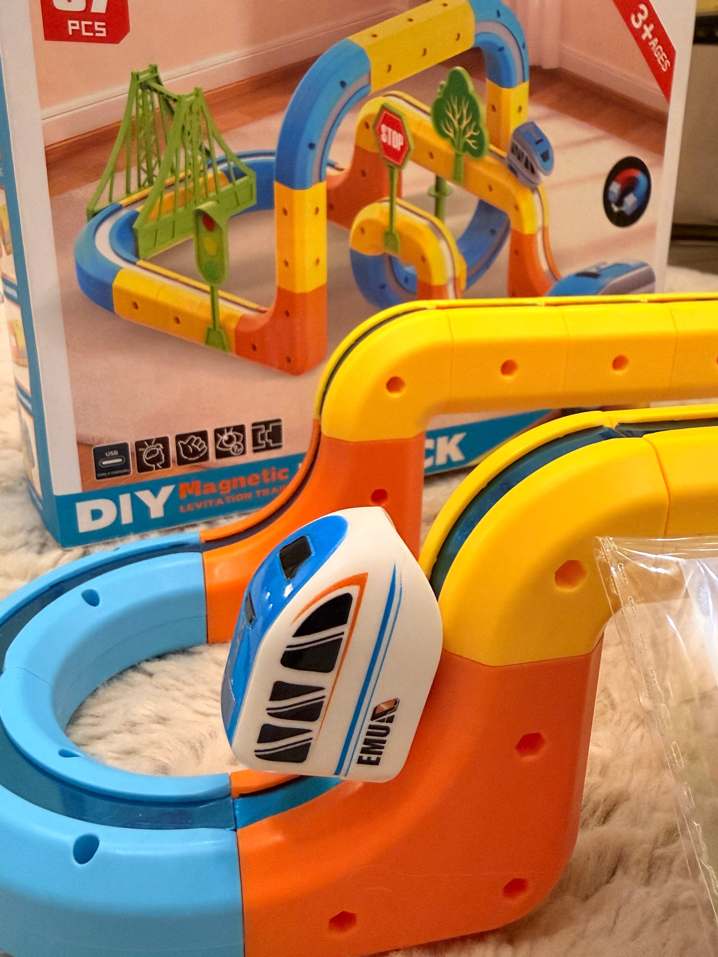 DIY MAGNETIC RAIL TRAIN SET FOR KIDS ✨