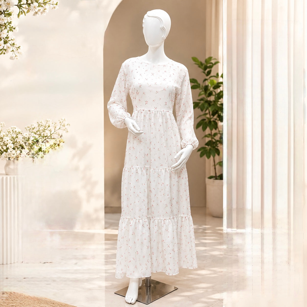 🌸 Elegant Long Dress — 5 Beautiful Designs