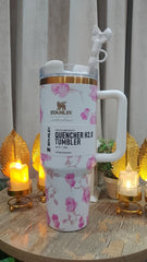 Stanley x Love Shack Fancy Quencher H2.0 Tumbler with "Free Straw, Lid, Cute Bow and Printed Box"