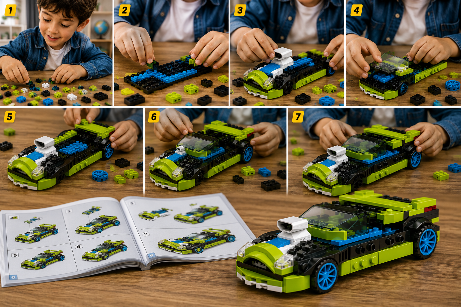 🏎️ Decool 241+ PCS Racing Car Building Blocks