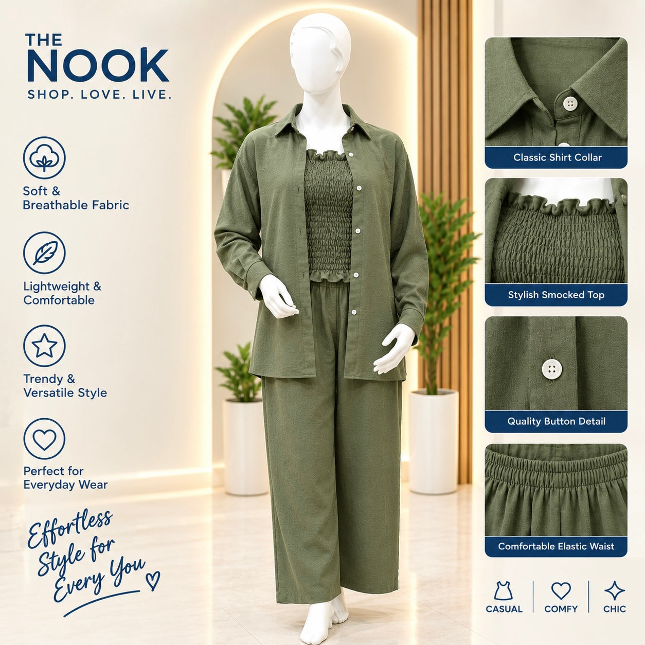 🌸Smocked Co-Ord Set — Effortless Style, Everyday Comfort