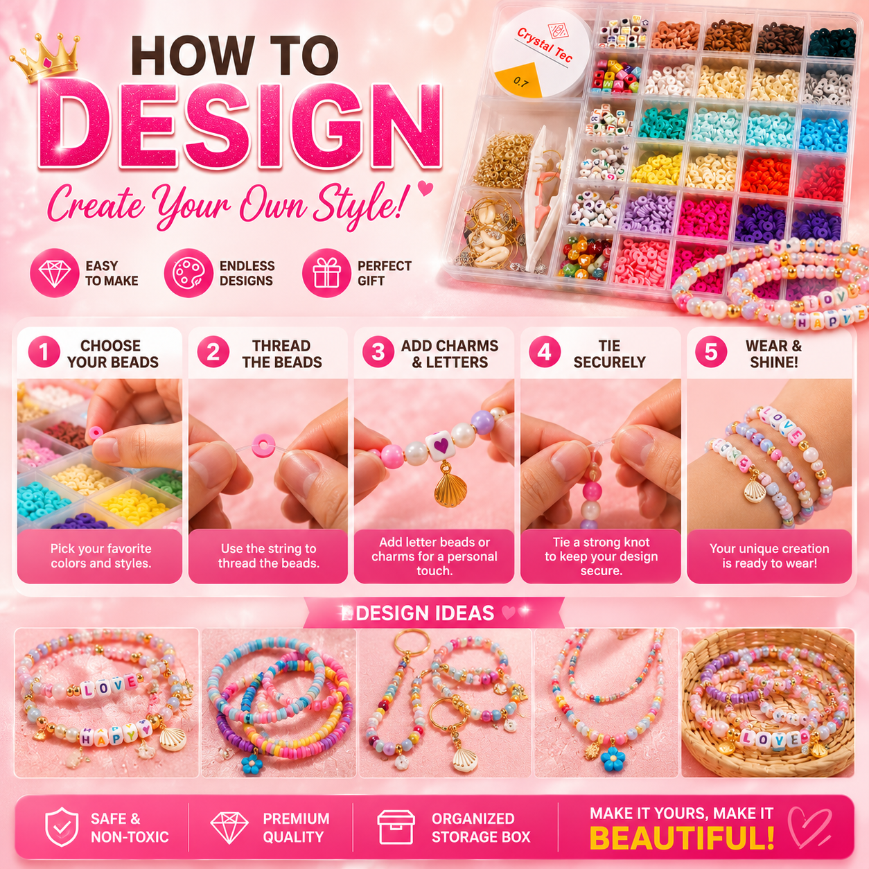 DIY BRACELET/JEWELLERY - MAKING BEAD SET KIT