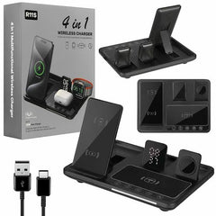 ⚡ R11S 4-in-1 Wireless Charging Station — Power Up Everything, From One Place!
