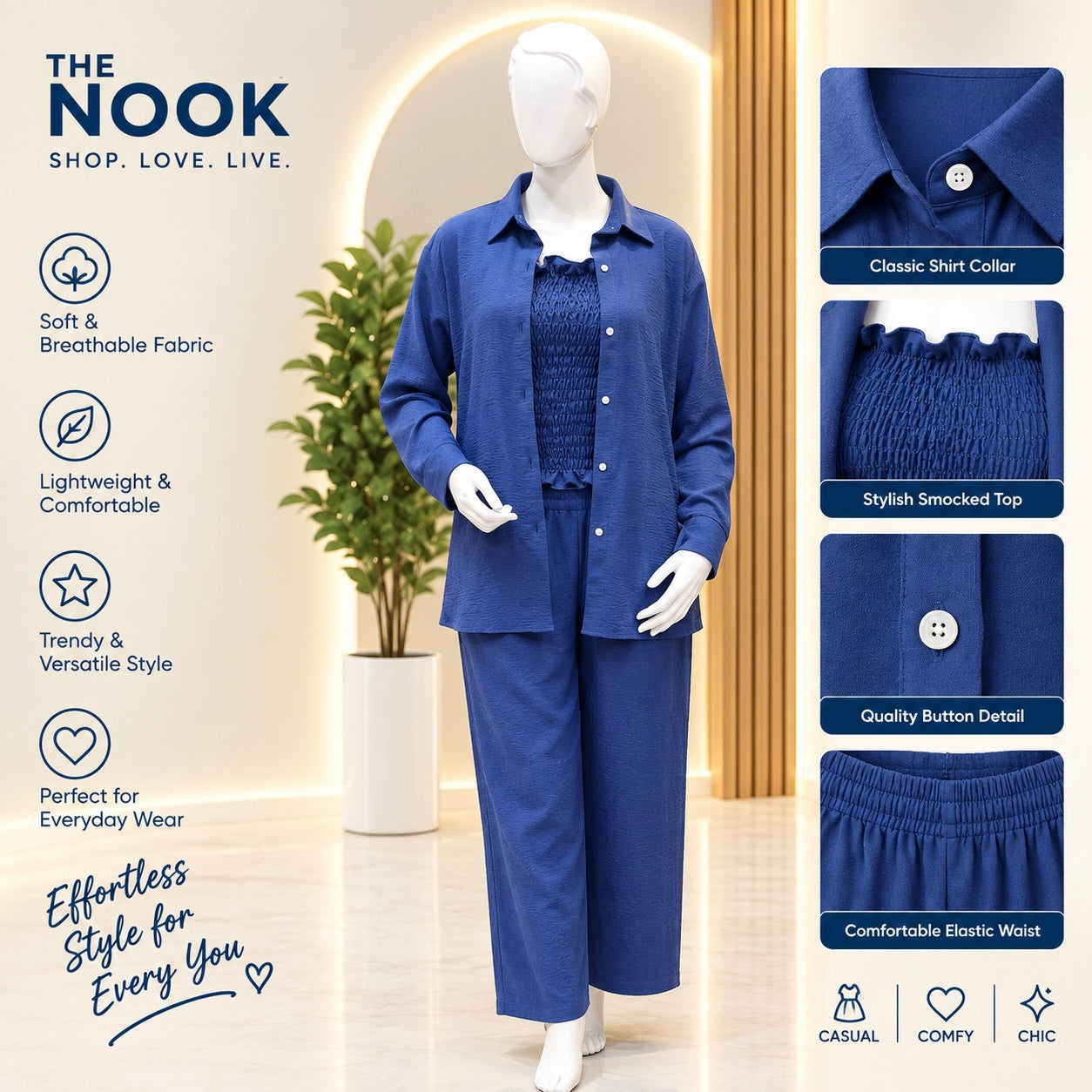 🌸Smocked Co-Ord Set — Effortless Style, Everyday Comfort