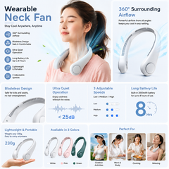 360° Bladeless Rechargeable Neck Fan