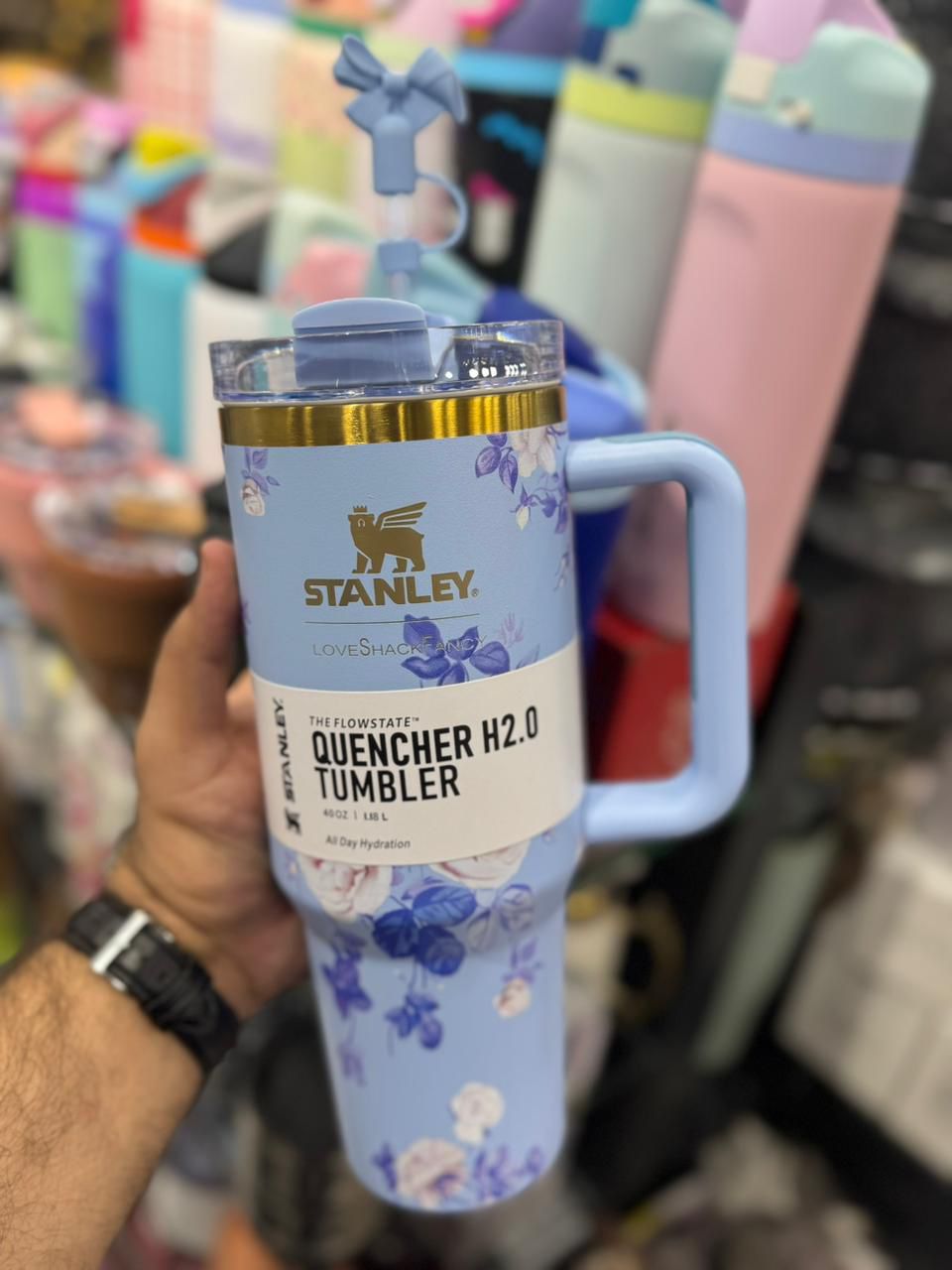 Stanley X Love Shack Quencher H2.0 Tumbler with "Straw, Lid and Brown Box"