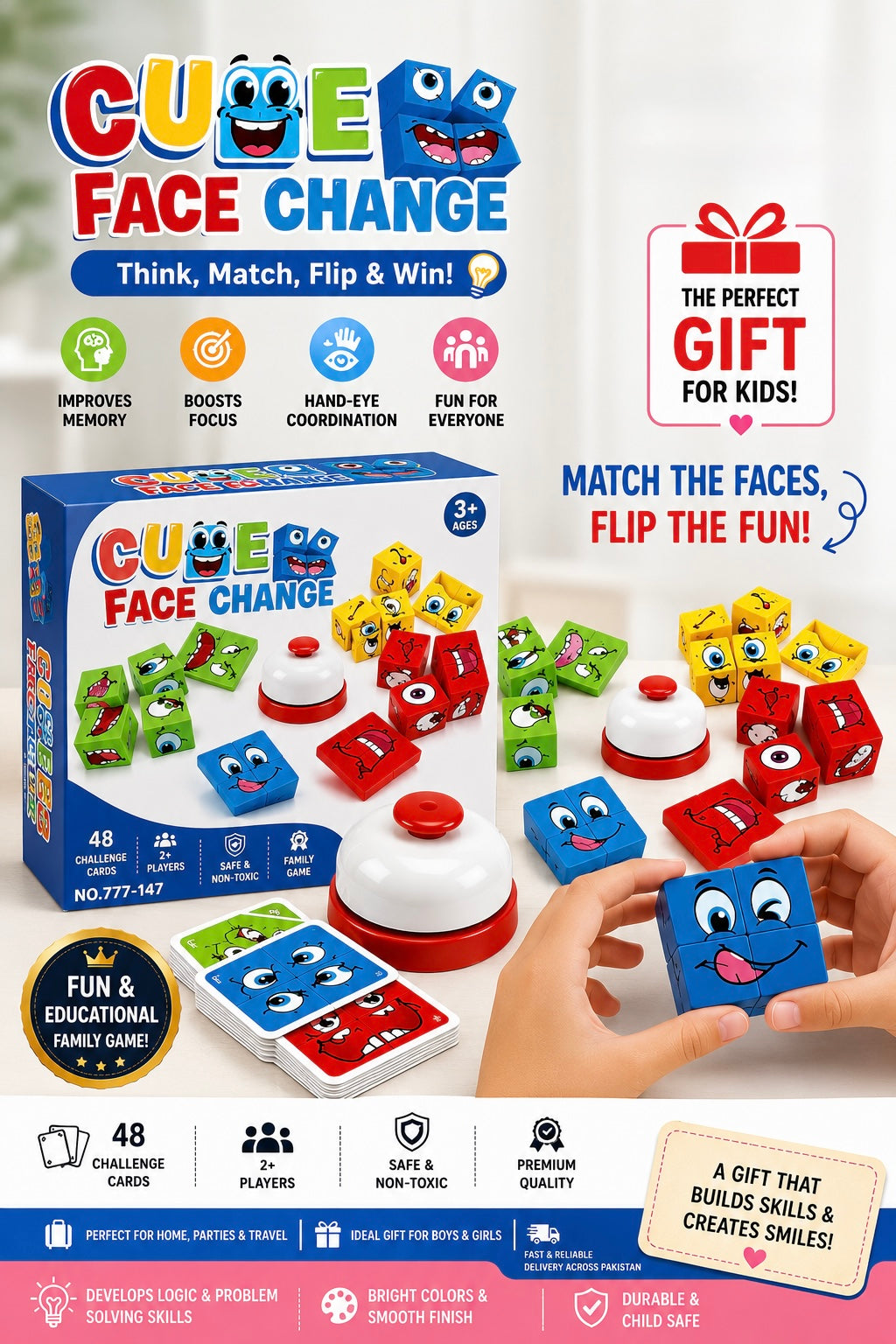 🧩 Cube Face Change – The Ultimate Family Brain Game!