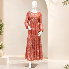 🌸 Elegant Long Dress — 5 Beautiful Designs
