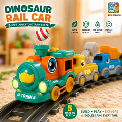 🦕 Dinosaur Rail Car™ – 5-in-1 Adventure Train Set