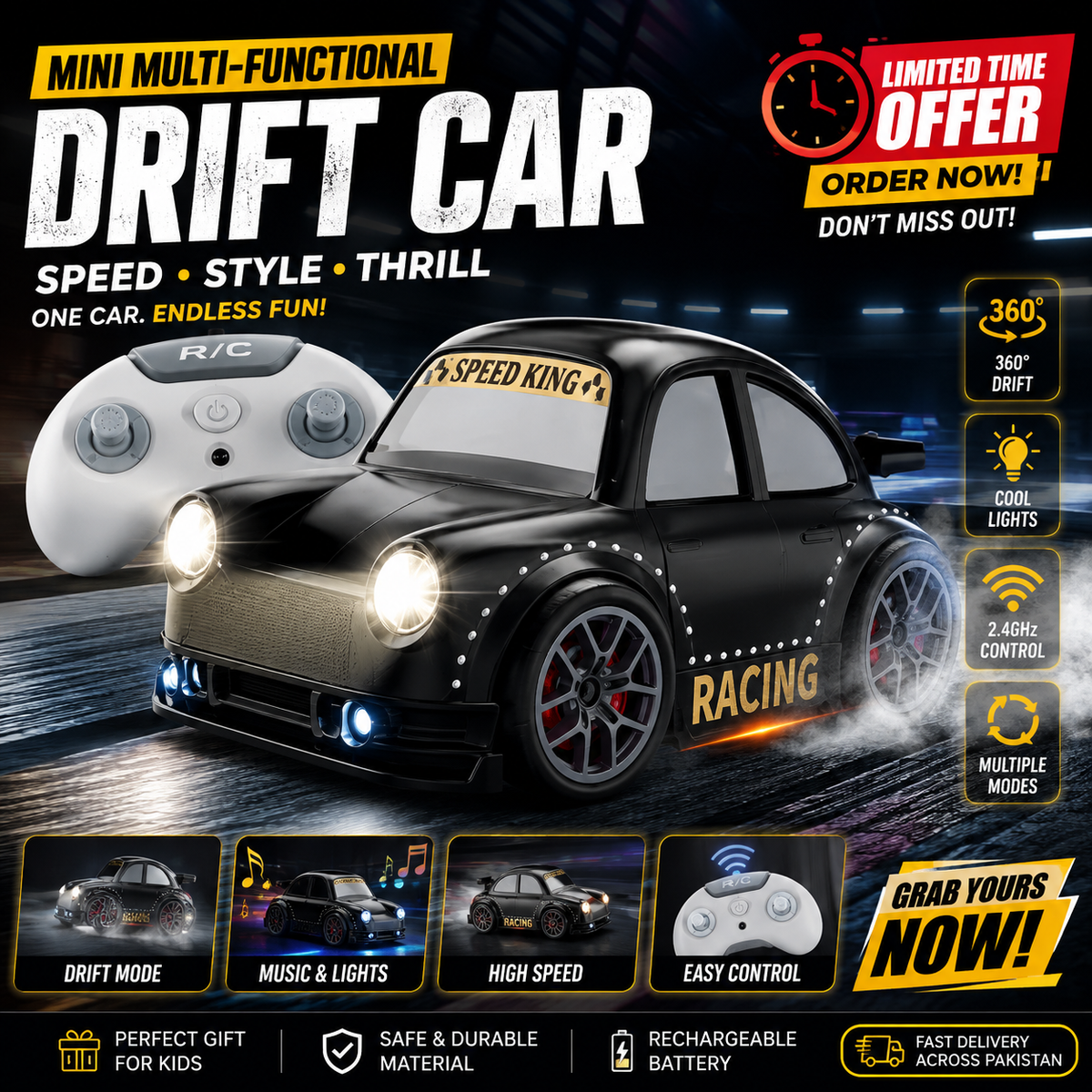 Mini Multi-Functional Drift Car — The Ultimate Mini Racing Adventure