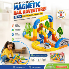 DIY MAGNETIC RAIL TRAIN SET FOR KIDS ✨