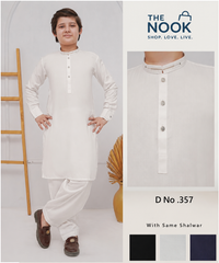 Classic White Shalwar Kameez – D No. 357