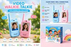Kids Rechargeable Video Walkie Talkie with HD Camera (2-Piece Set) | Fun Video Calling Toy