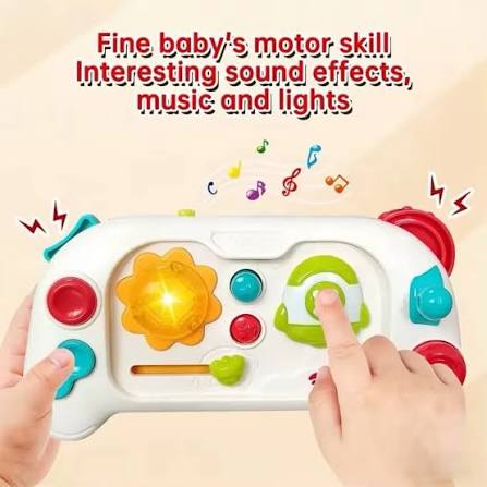 Huanger Baby Game Console        Musical Toy | Interactive Lights, Sounds & Learning Controller for 18+ Months
