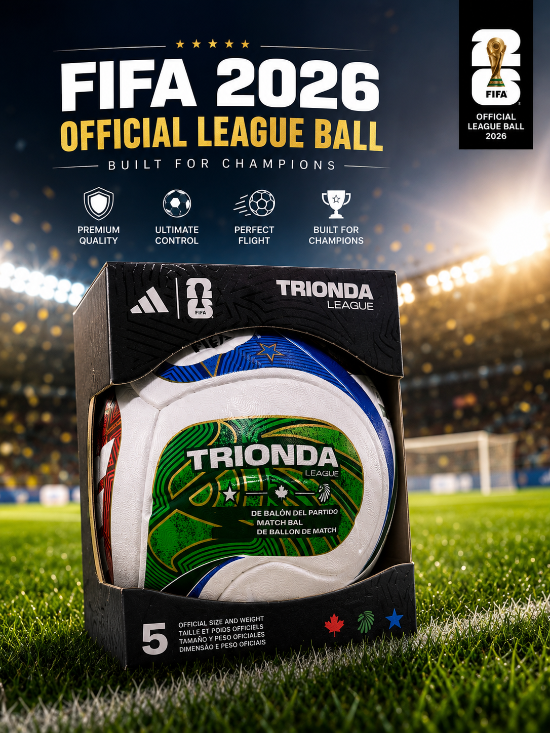 ⚽ FIFA 2026 Official League Ball – Trionda League Match Ball