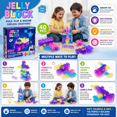 Jelly Block™ Sensory Building Set – 40 Pieces