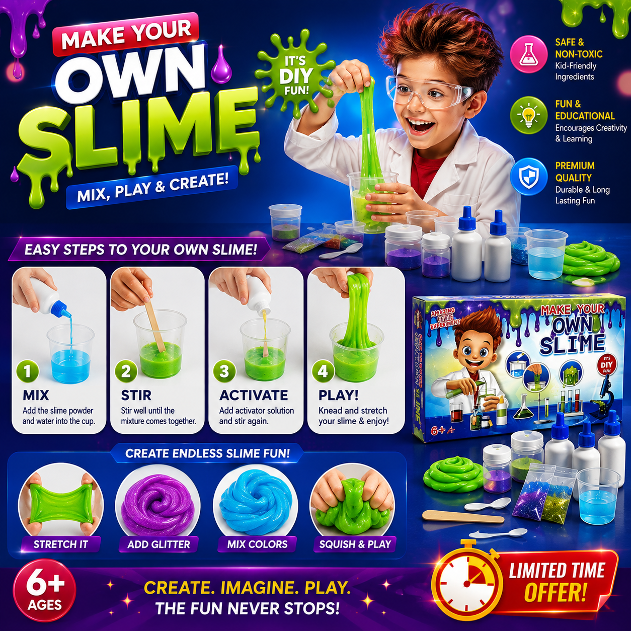 🧪 Make Your Own Slime – DIY Science & Creative Fun!
