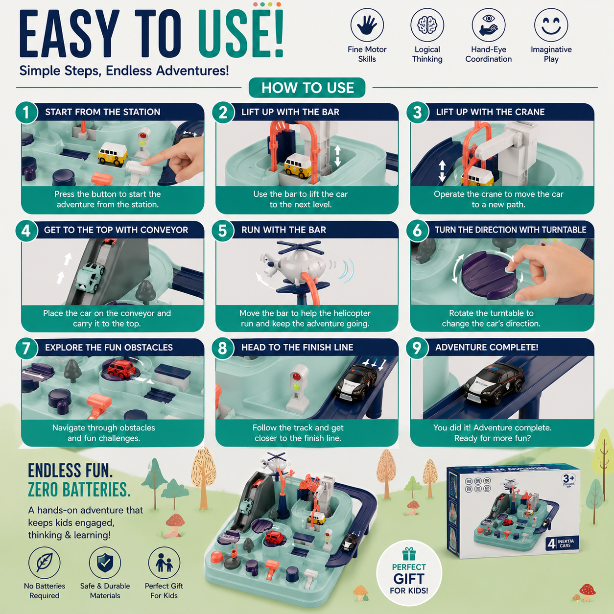 🚗 CAR ADVENTURE™ — Interactive Track Playset
