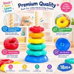 🌈 Early Learning Rainbow Spinning Tower