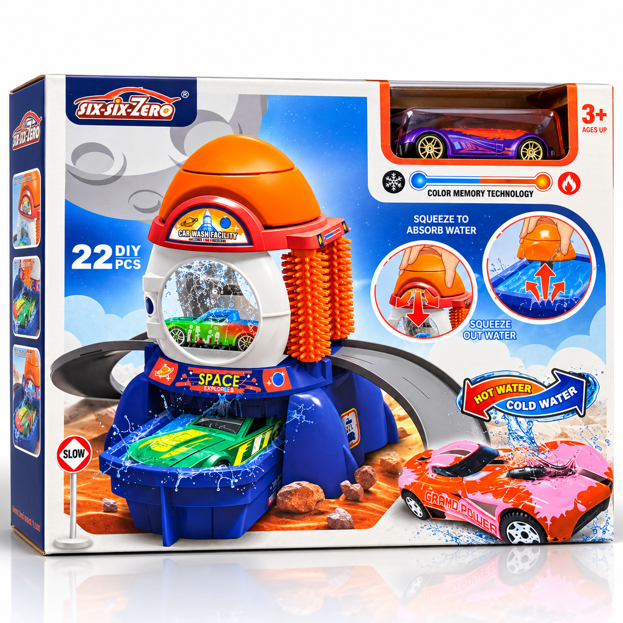 22PCS DIY Color-Changing Car Wash Playset