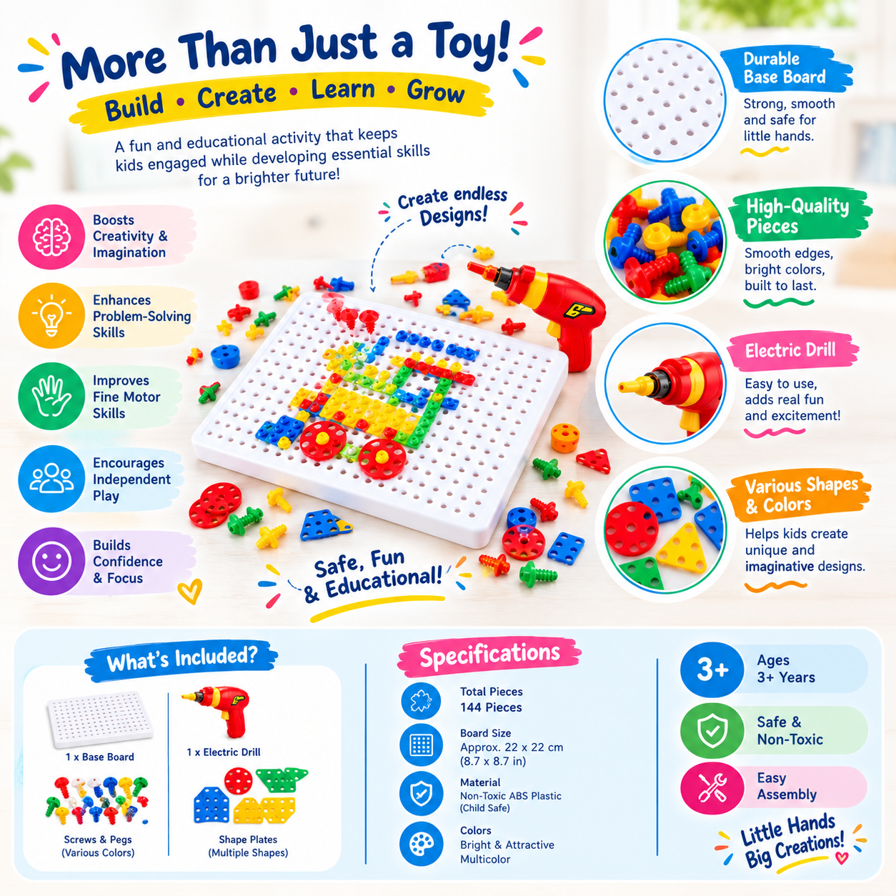 🧩 Magic Puzzle Plate – Creative Building & Learning Toy