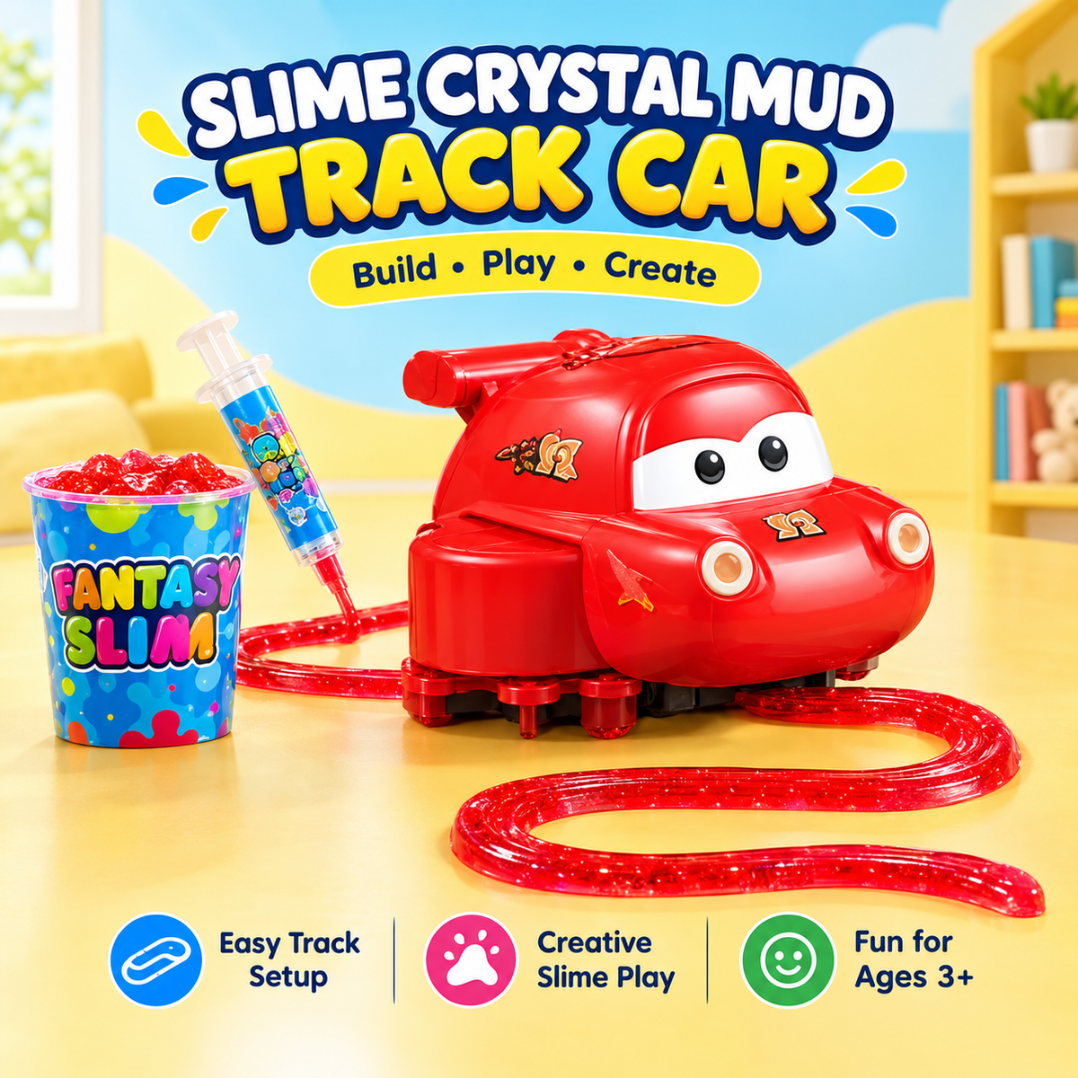🚗 Slime Crystal Mud Track Car