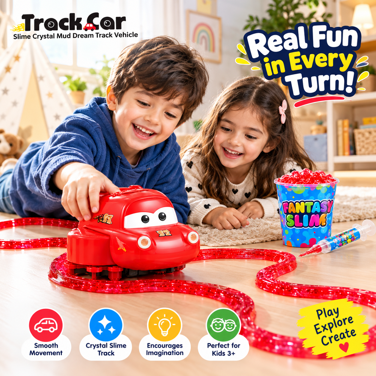 🚗 Slime Crystal Mud Track Car