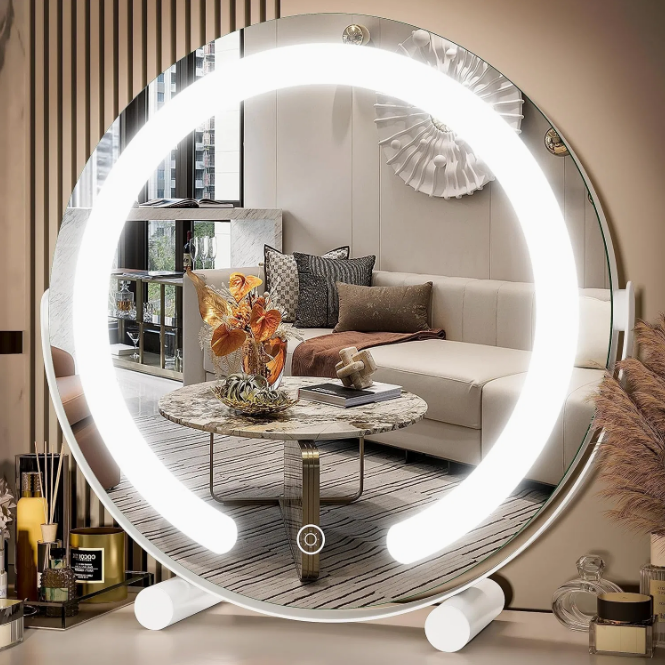 360° LED Touch Vanity Mirror – Flawless Lighting, Every Angle